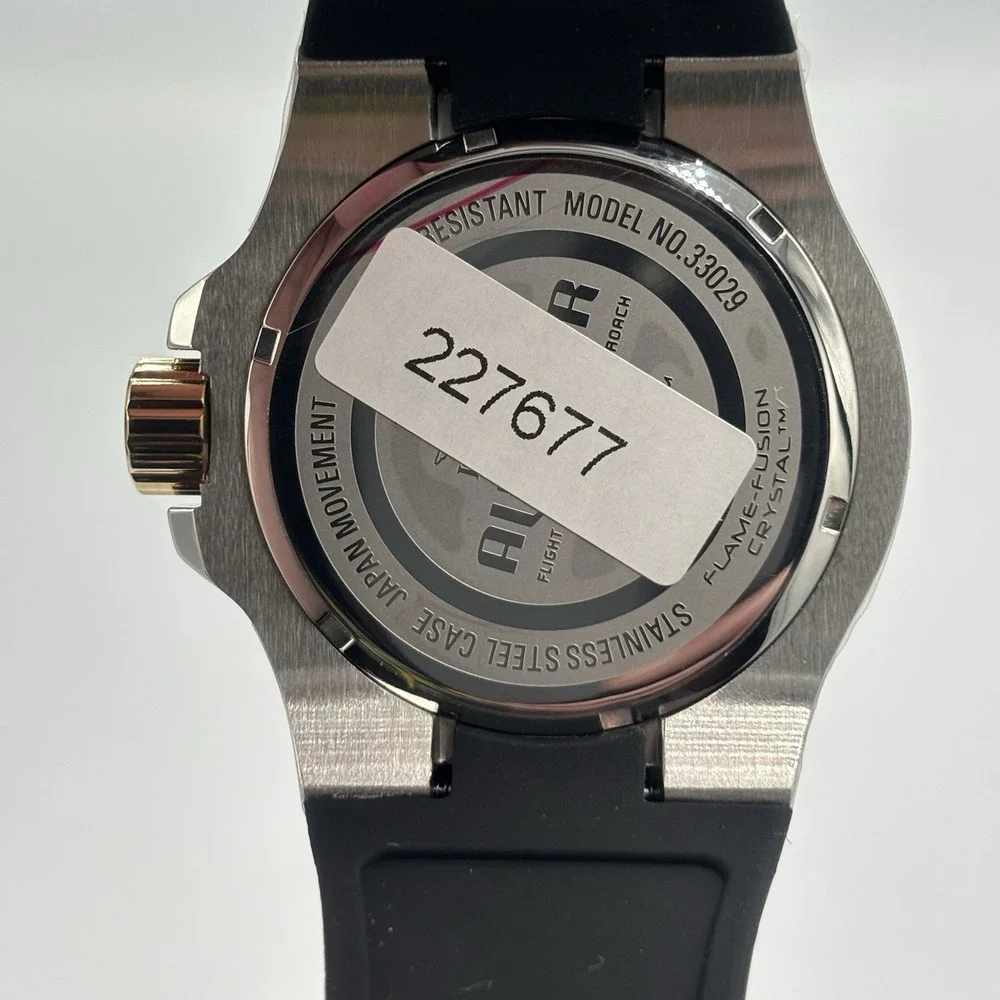 Invicta Aviator Watch Men 51mm Black Dial Two Tone Daydate Round 33029 New‎